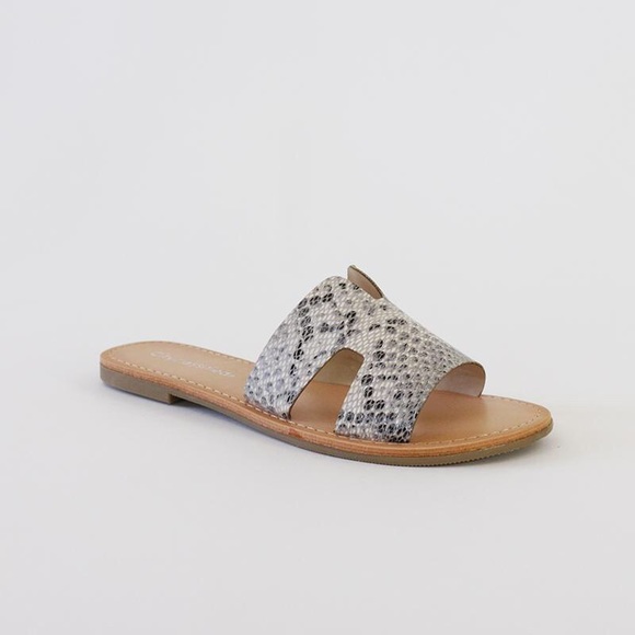 salvia beige python h slip in sandal slipper - Picture 4 of 8